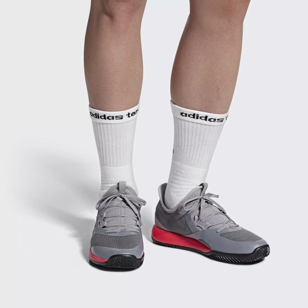 Adidas Adizero Defiant Bounce Zapatillas De Tenis Grises Para Hombre (MX-24565)